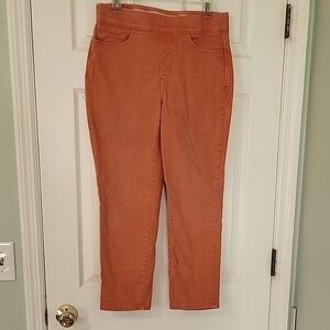 Soft Surroundings Orange Ankle Cropped Jeans